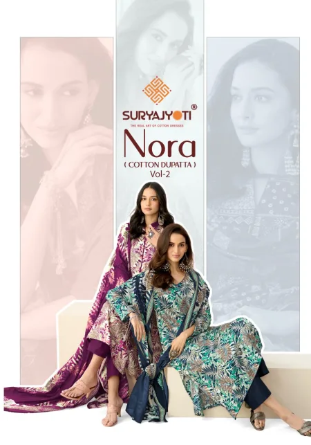 Nora Vol 2 By Suryajyoti Jam Satin Printed Dress Material 